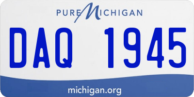 MI license plate DAQ1945