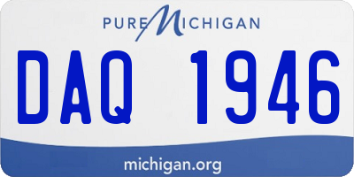 MI license plate DAQ1946
