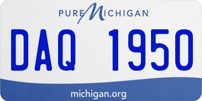 MI license plate DAQ1950