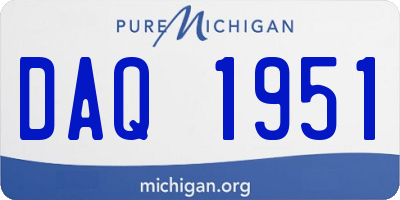 MI license plate DAQ1951