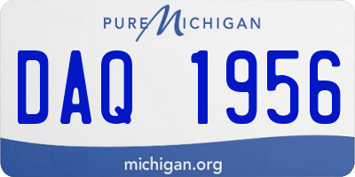 MI license plate DAQ1956