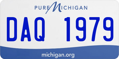 MI license plate DAQ1979