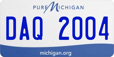 MI license plate DAQ2004