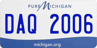 MI license plate DAQ2006