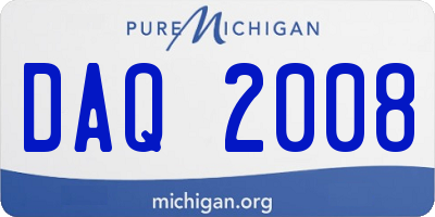 MI license plate DAQ2008