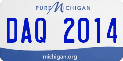 MI license plate DAQ2014