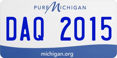 MI license plate DAQ2015