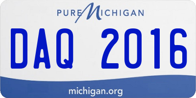 MI license plate DAQ2016