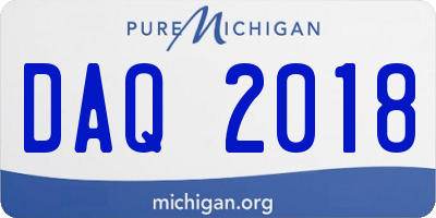 MI license plate DAQ2018