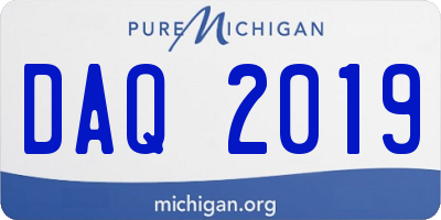 MI license plate DAQ2019