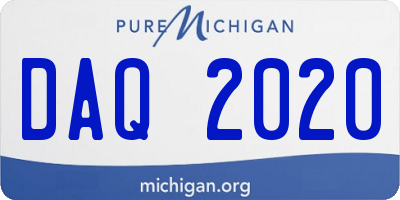 MI license plate DAQ2020