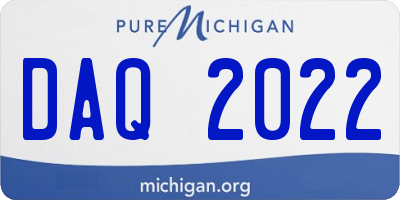 MI license plate DAQ2022