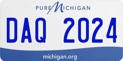 MI license plate DAQ2024