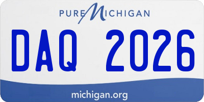 MI license plate DAQ2026