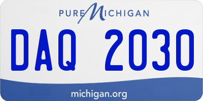 MI license plate DAQ2030