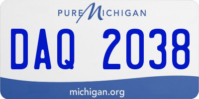 MI license plate DAQ2038