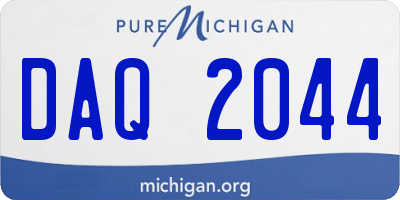 MI license plate DAQ2044