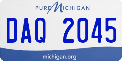 MI license plate DAQ2045