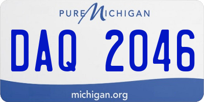 MI license plate DAQ2046