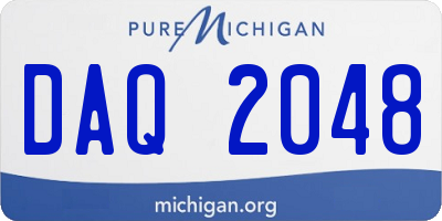 MI license plate DAQ2048