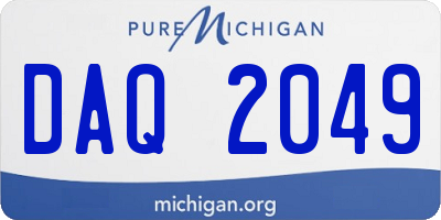 MI license plate DAQ2049