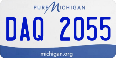 MI license plate DAQ2055