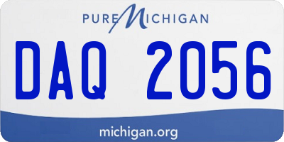 MI license plate DAQ2056