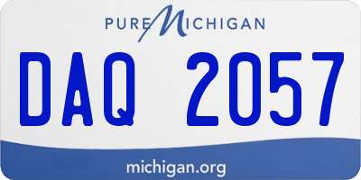 MI license plate DAQ2057