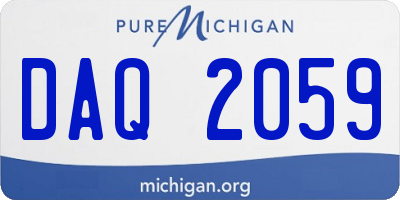 MI license plate DAQ2059