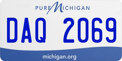 MI license plate DAQ2069