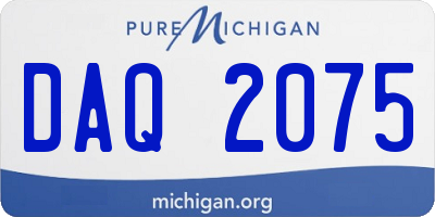 MI license plate DAQ2075