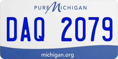 MI license plate DAQ2079