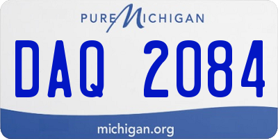 MI license plate DAQ2084