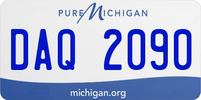 MI license plate DAQ2090