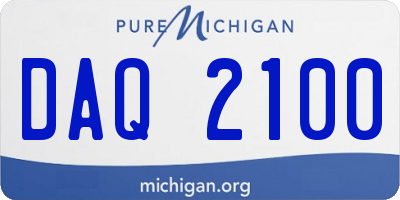 MI license plate DAQ2100