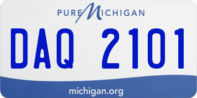 MI license plate DAQ2101