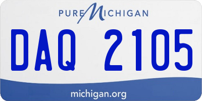 MI license plate DAQ2105