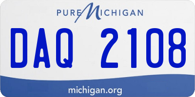 MI license plate DAQ2108