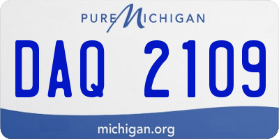 MI license plate DAQ2109