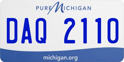 MI license plate DAQ2110