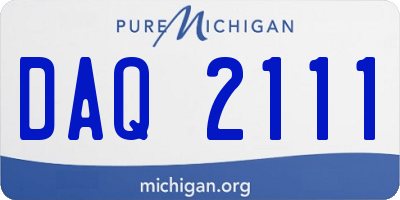 MI license plate DAQ2111