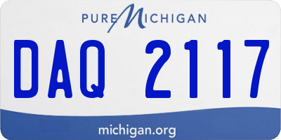 MI license plate DAQ2117