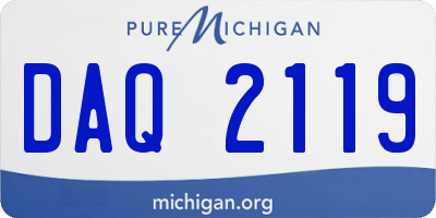 MI license plate DAQ2119