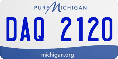 MI license plate DAQ2120