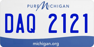 MI license plate DAQ2121