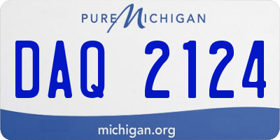 MI license plate DAQ2124