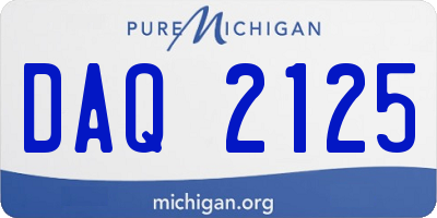 MI license plate DAQ2125