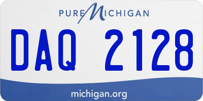 MI license plate DAQ2128