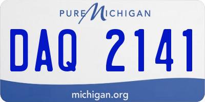 MI license plate DAQ2141