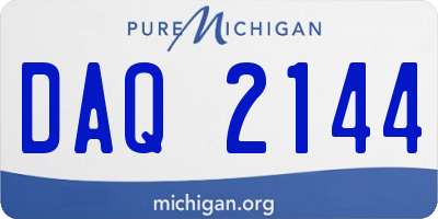 MI license plate DAQ2144